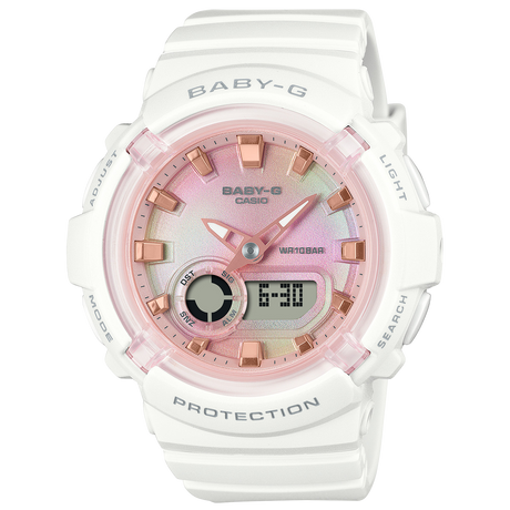 BGA-280 Baby-G Reloj para Mujer Pulsera de Caucho Doble hora