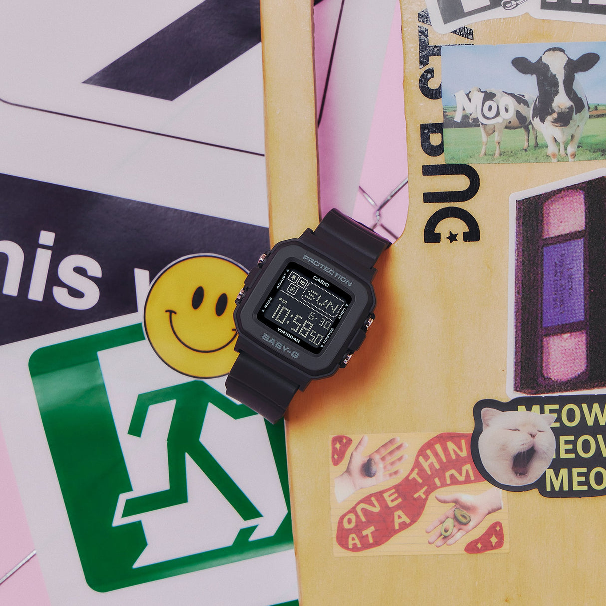 BGD-10 Reloj Baby-G de dama pulsera de caucho digital