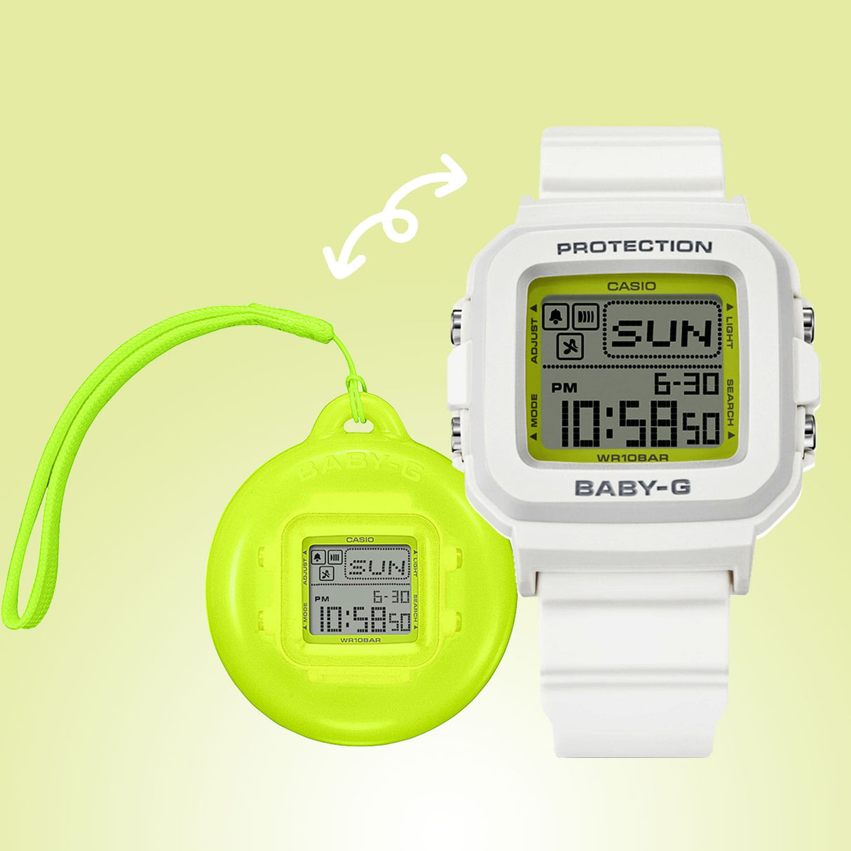 BGD-10K Reloj Baby-G Digital para Mujer pulsera de caucho