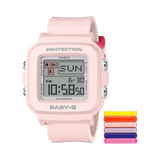 BGD-10 Reloj Baby-G de dama pulsera de caucho digital