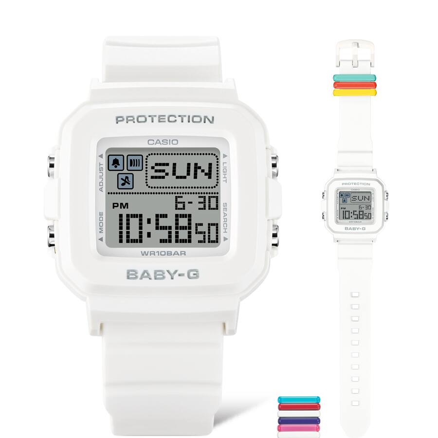 BGD-10 Reloj Baby-G de dama pulsera de caucho digital