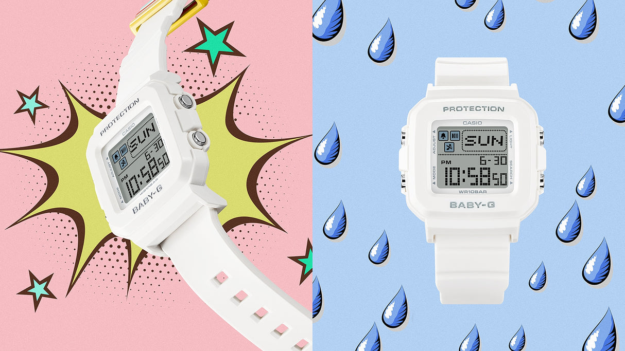 BGD-10 Reloj Baby-G de dama pulsera de caucho digital