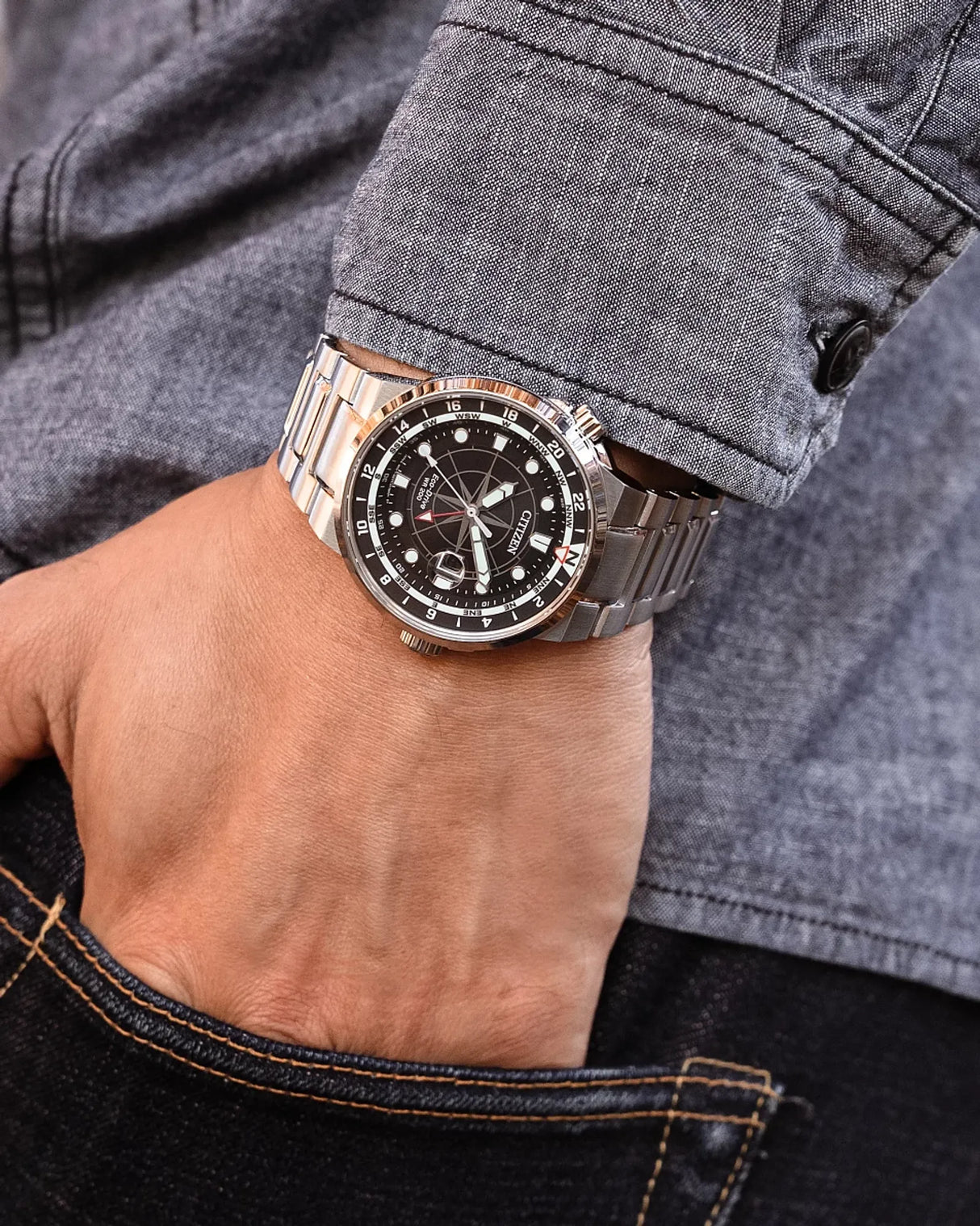 BJ7140-53E Reloj Citizen para hombre pulsera de metal