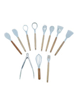 BL-09 Set de cuchillos con tabla para cortar color blanco