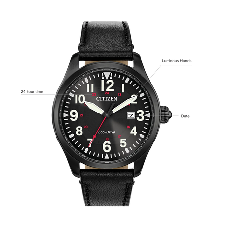 BM6835-15E Reloj Citizen Garrison de caballero pulsera de piel