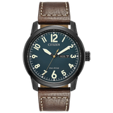 BM8478-01L Reloj Citizen Garrison de caballero pulsera de piel