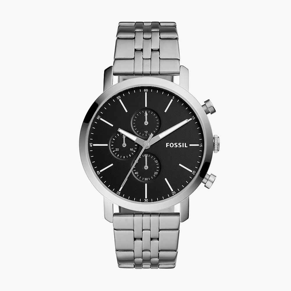 Reloj Fossil Luther de hombre correa de metal