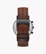 Reloj Fossil Luther para hombre correa de piel