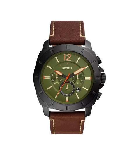Fossil Privateer Reloj Análogo para Hombre Pulsera de Cuero
