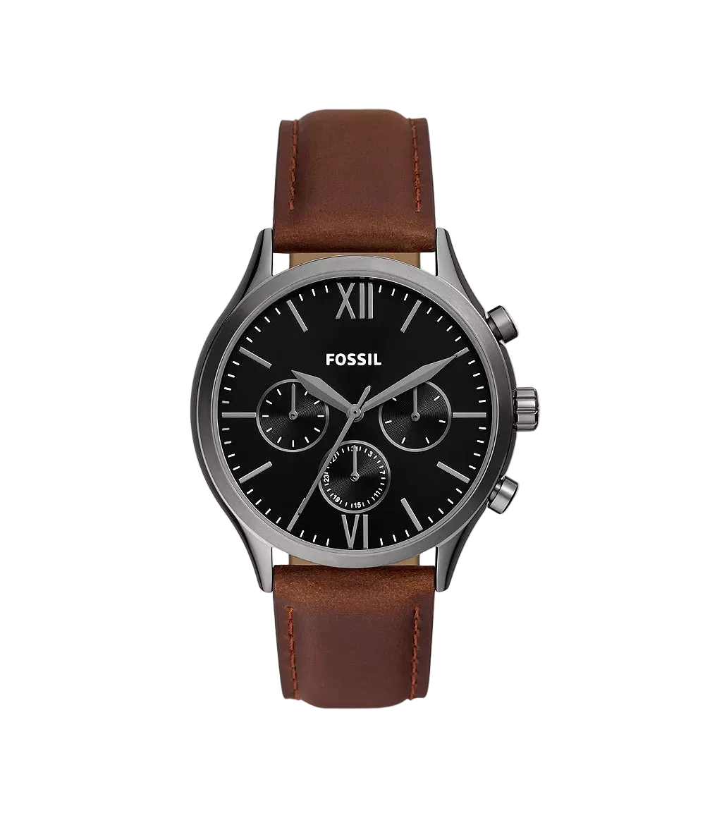 Fossil Fenmore Multifunction Reloj para Hombre Pulsera de Cuero Análogo