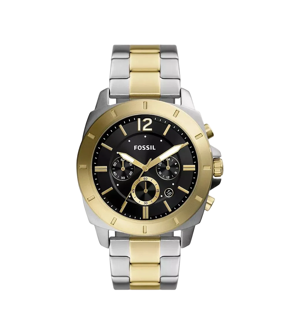 Fossil Privateer Cronógrafo Reloj para Hombre Pulsera de Metal Análogo 48 mm