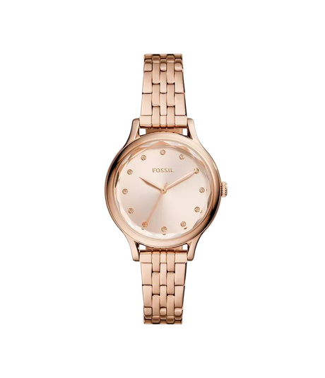 Fossil Laney Reloj Análogo para Mujer Pulsera de Metal