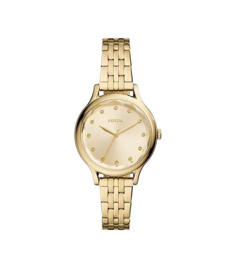 Fossil Laney Reloj Análogo para Mujer Pulsera de Metal