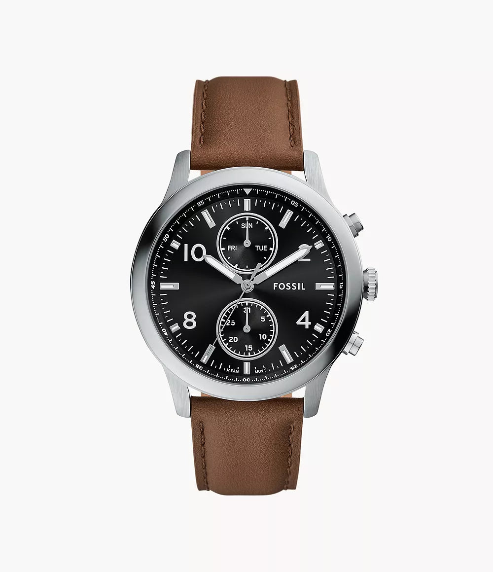 Reloj Fossil Bennett de hombre pulsera de piel 45 mm