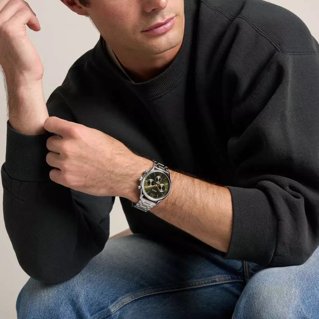 Fossil Fenmore Reloj Análogo para Hombre Pulsera de Metal