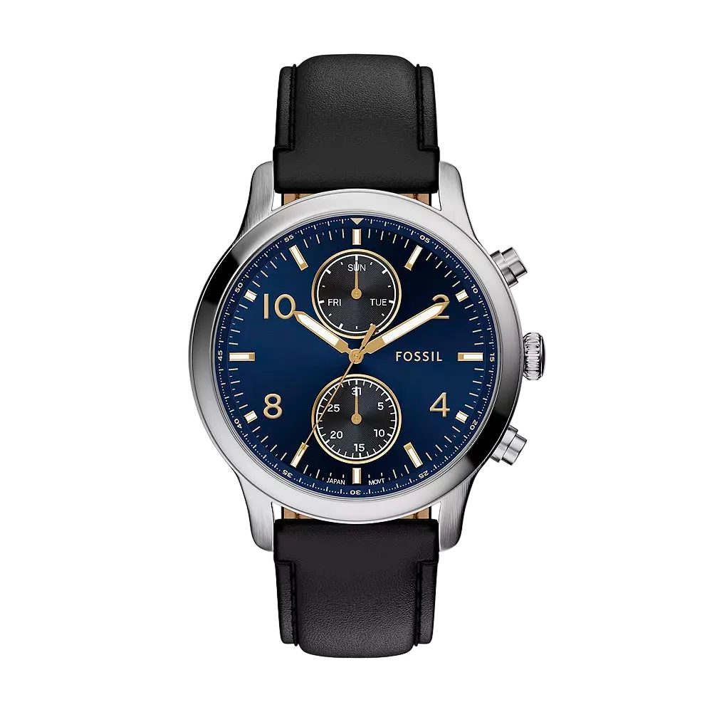 Reloj Fossil Bennett de hombre pulsera de piel 45 mm