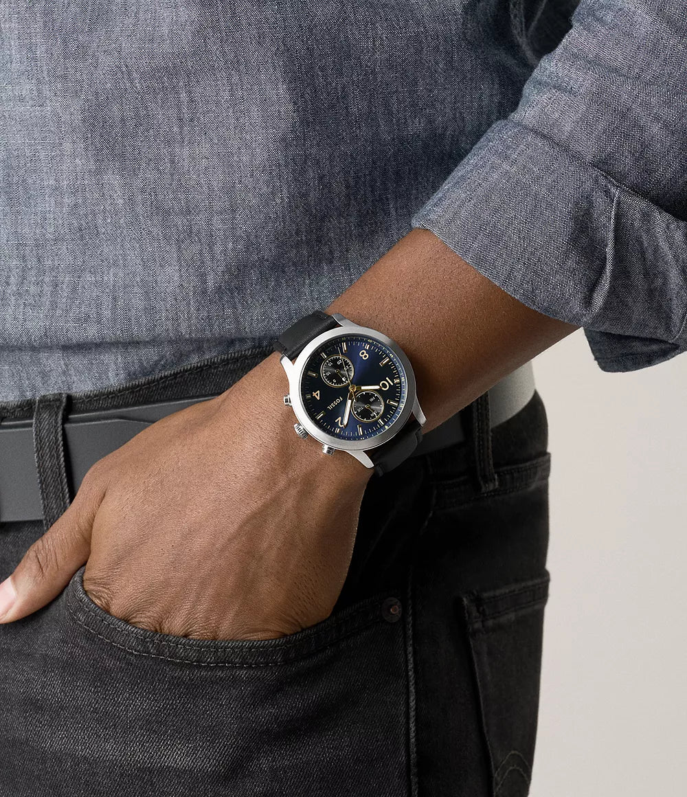 Reloj Fossil Bennett de hombre pulsera de piel 45 mm