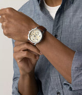 Reloj Fossil Bennett de hombre pulsera de piel 45 mm