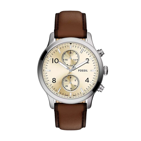 Reloj Fossil Bennett de hombre pulsera de piel 45 mm