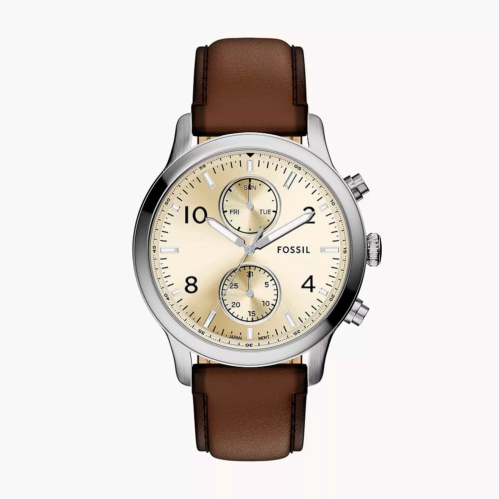 Reloj Fossil Bennett de hombre pulsera de piel 45 mm