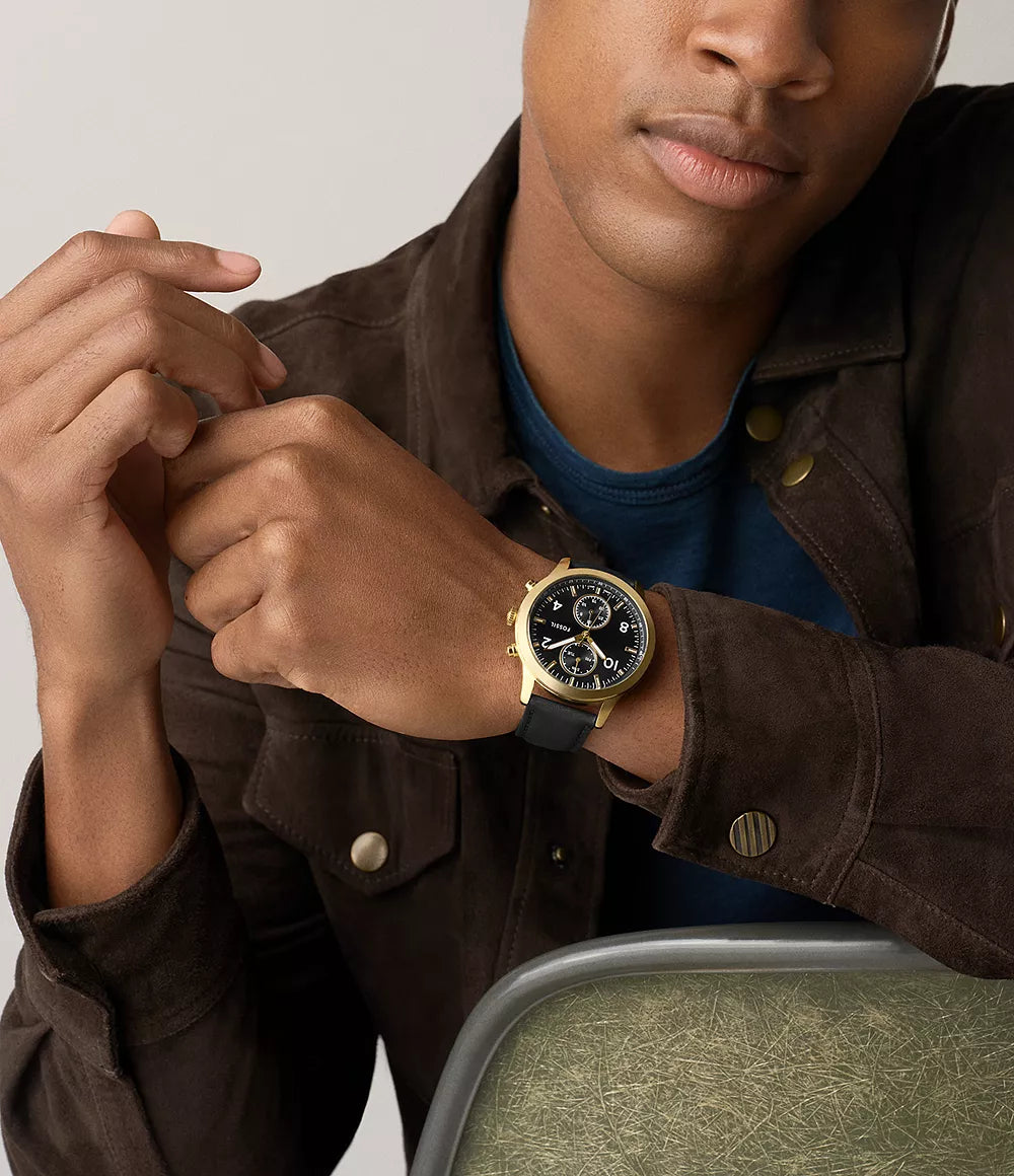 Reloj Fossil Bennett de hombre pulsera de piel 45 mm