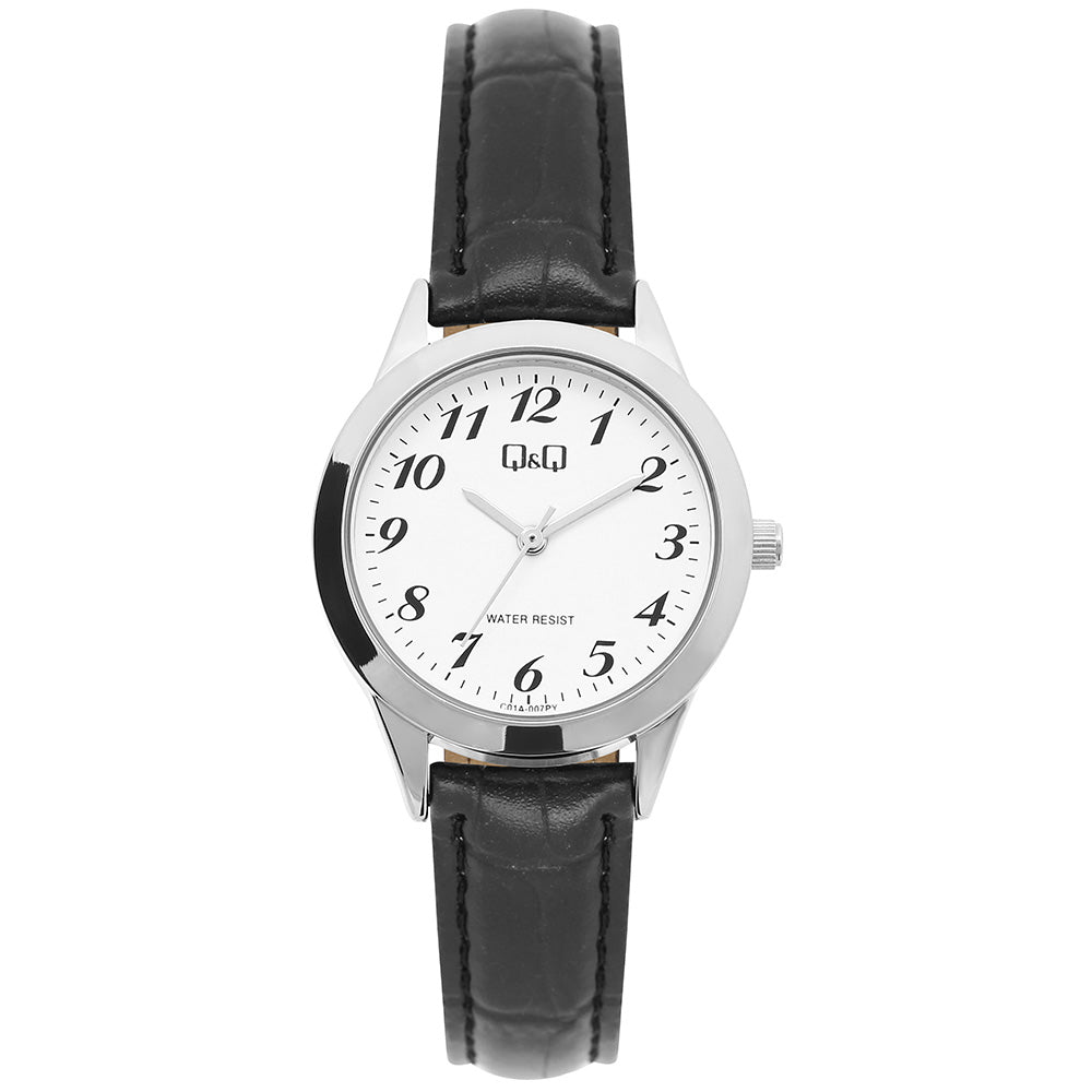 C01A Reloj QQ para mujer pulsera de Cuero