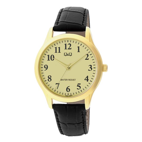 C02A Reloj QQ para Hombre pulsera de Cuero