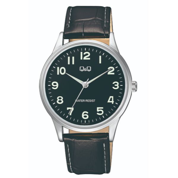 C10A Reloj QQ para Hombre pulsera de Cuero