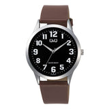 C10A Reloj QQ para Hombre pulsera de Cuero