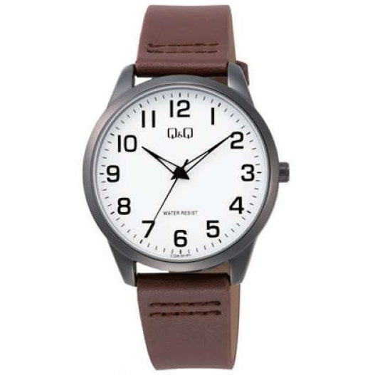 C32A Reloj QQ para Hombre pulsera de Cuero