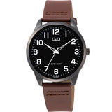 C32A Reloj QQ para Hombre pulsera de Cuero