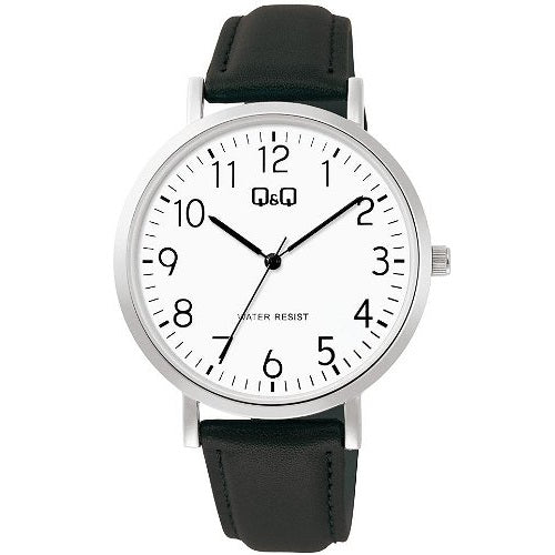 C34A Reloj QQ para Hombre pulsera de Cuero