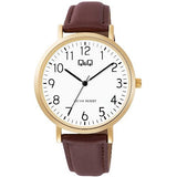 C34A Reloj QQ para Hombre pulsera de Cuero