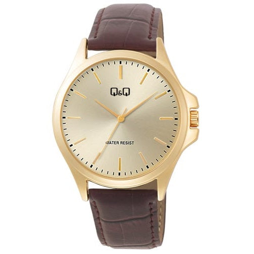 C36A Reloj QQ para Hombre pulsera de Cuero