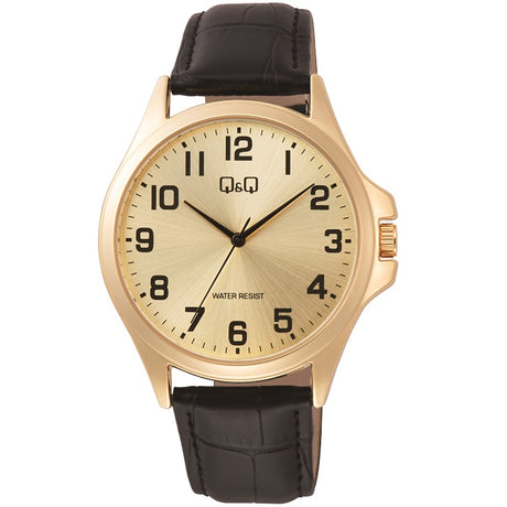 C36A Reloj QQ para Hombre pulsera de Cuero