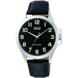 C36A Reloj QQ para Hombre pulsera de Cuero