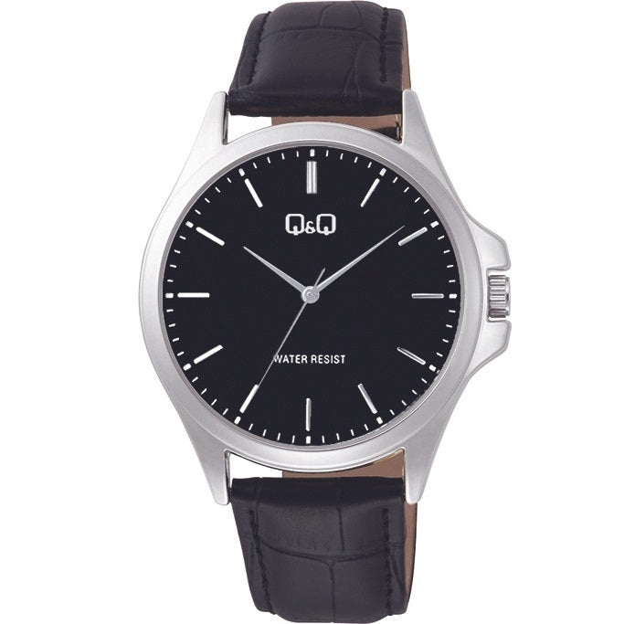 C36A Reloj QQ para Hombre pulsera de Cuero