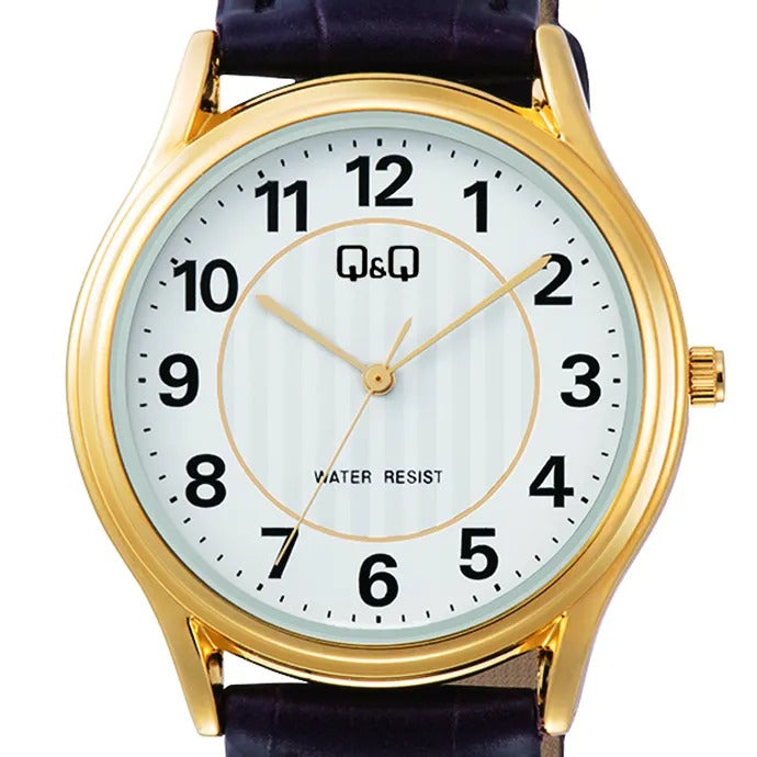 C48A Reloj QQ para hombre pulsera de cuero