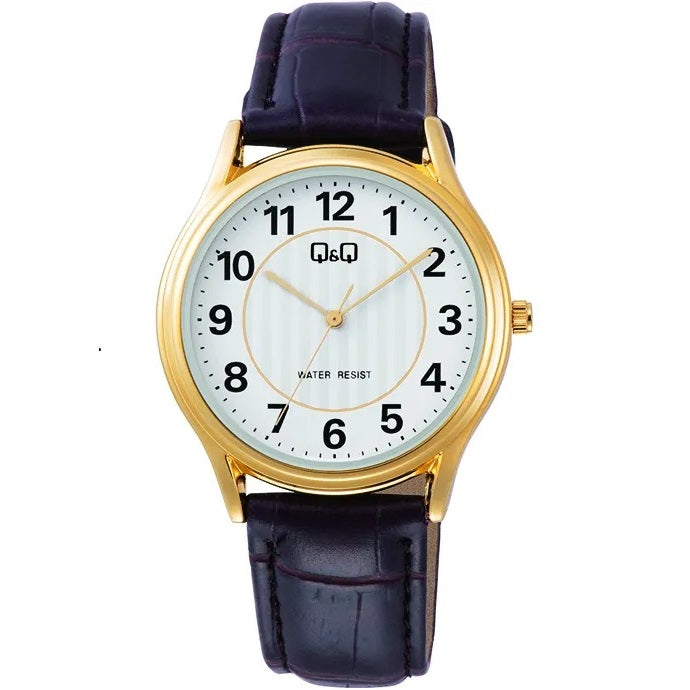 C48A Reloj QQ para hombre pulsera de cuero