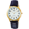 C48A Reloj QQ para hombre pulsera de cuero