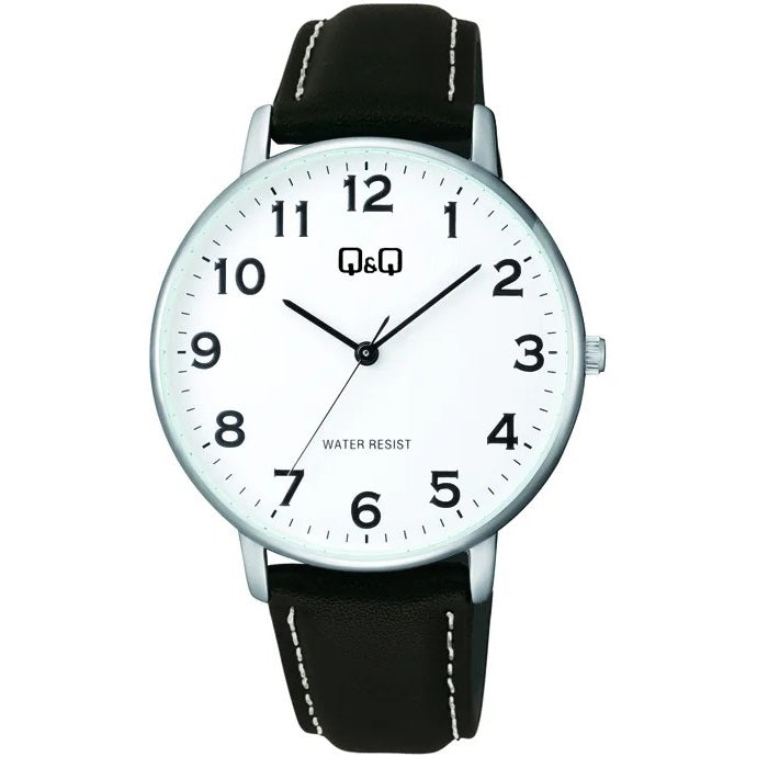 C64A Reloj QQ para hombre pulsera de cuero