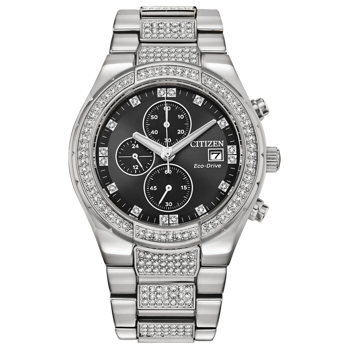CA0750-53E Reloj Citizen Crystal de hombre correa de metal Eco-Drive