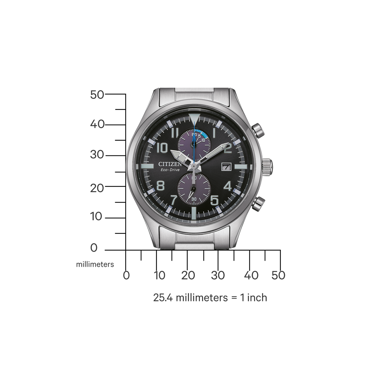 CA7028-81E Reloj Citizen Eco-Drive de caballero pulsera de metal