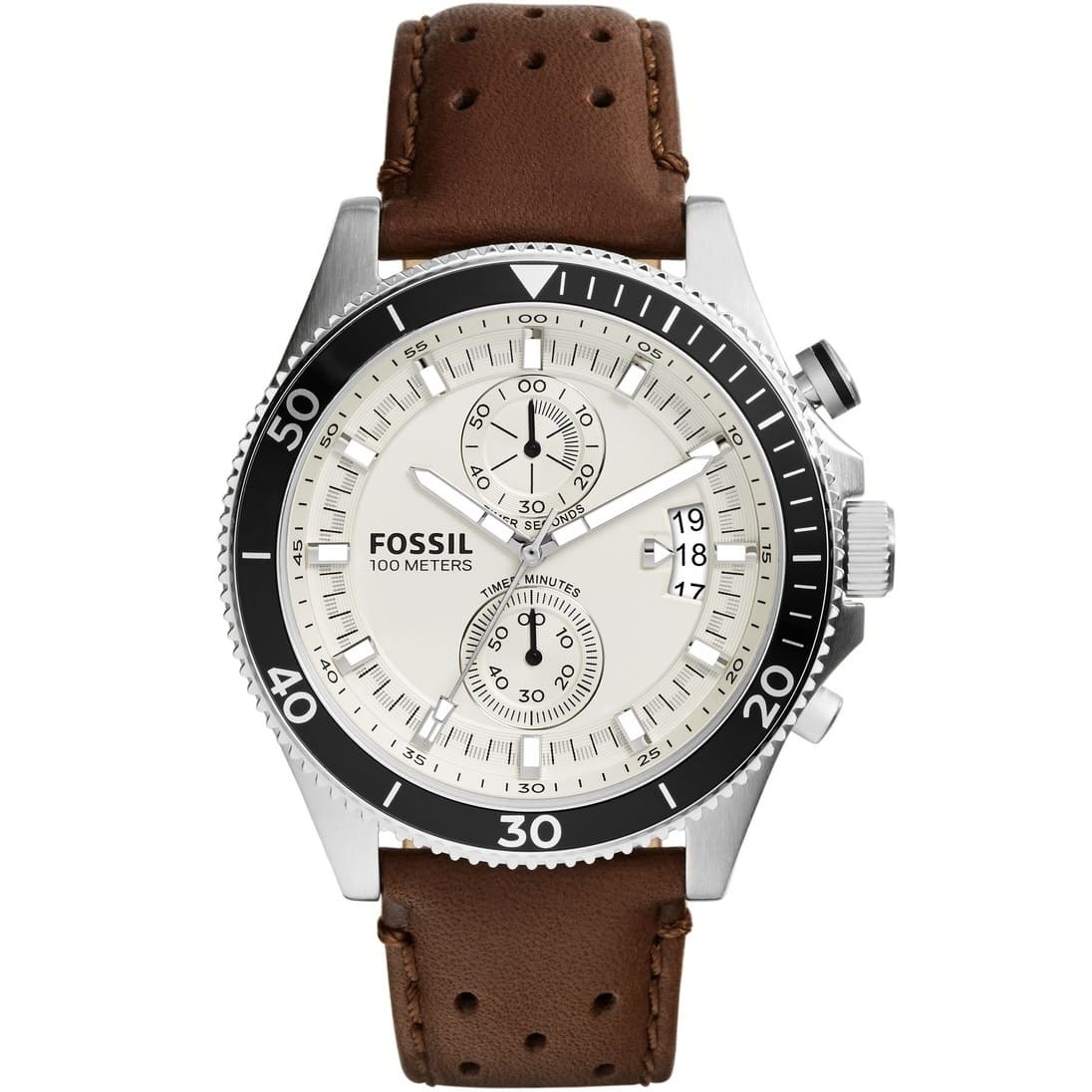 Reloj Fossil Wakefield de hombre pulsera de piel 45 mm