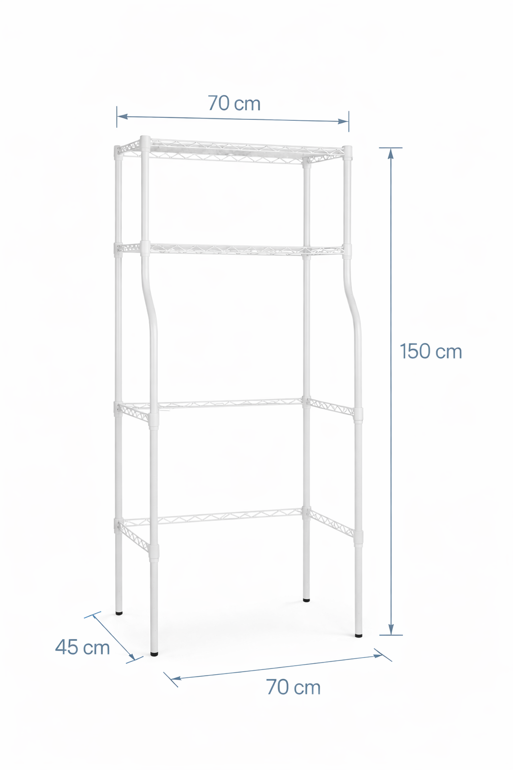 CJ-A1250 Estantería de metal para lavadora 70x45x150 cm