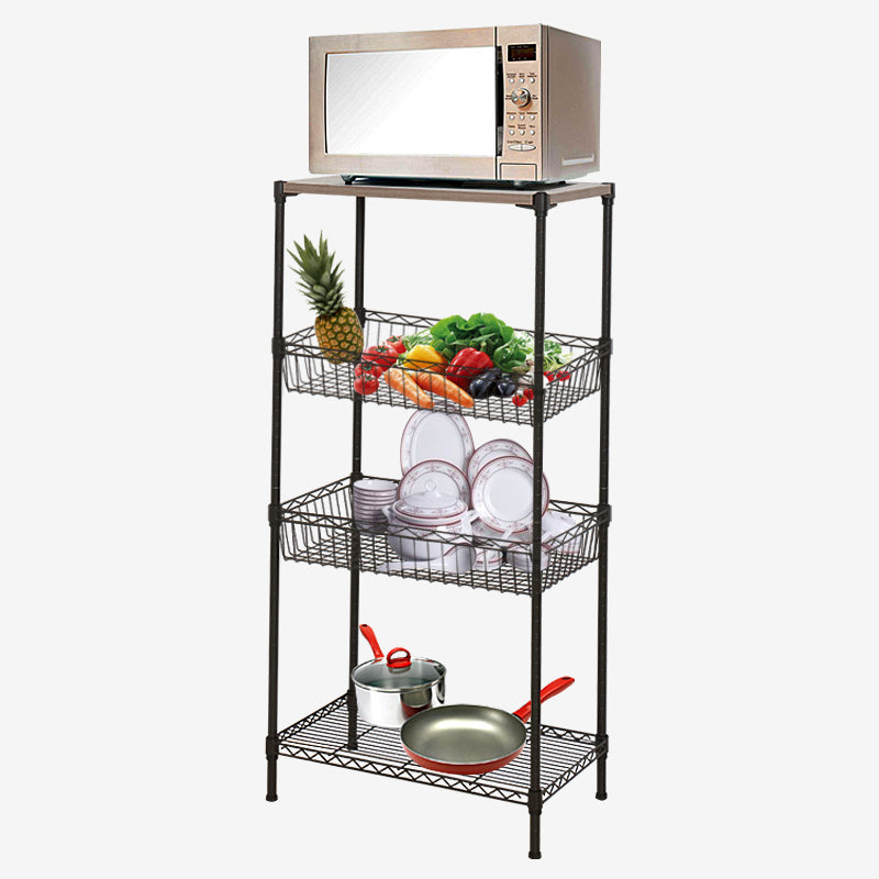 CJ-B1287 Estantería de metal para cocina con apartado para microondas