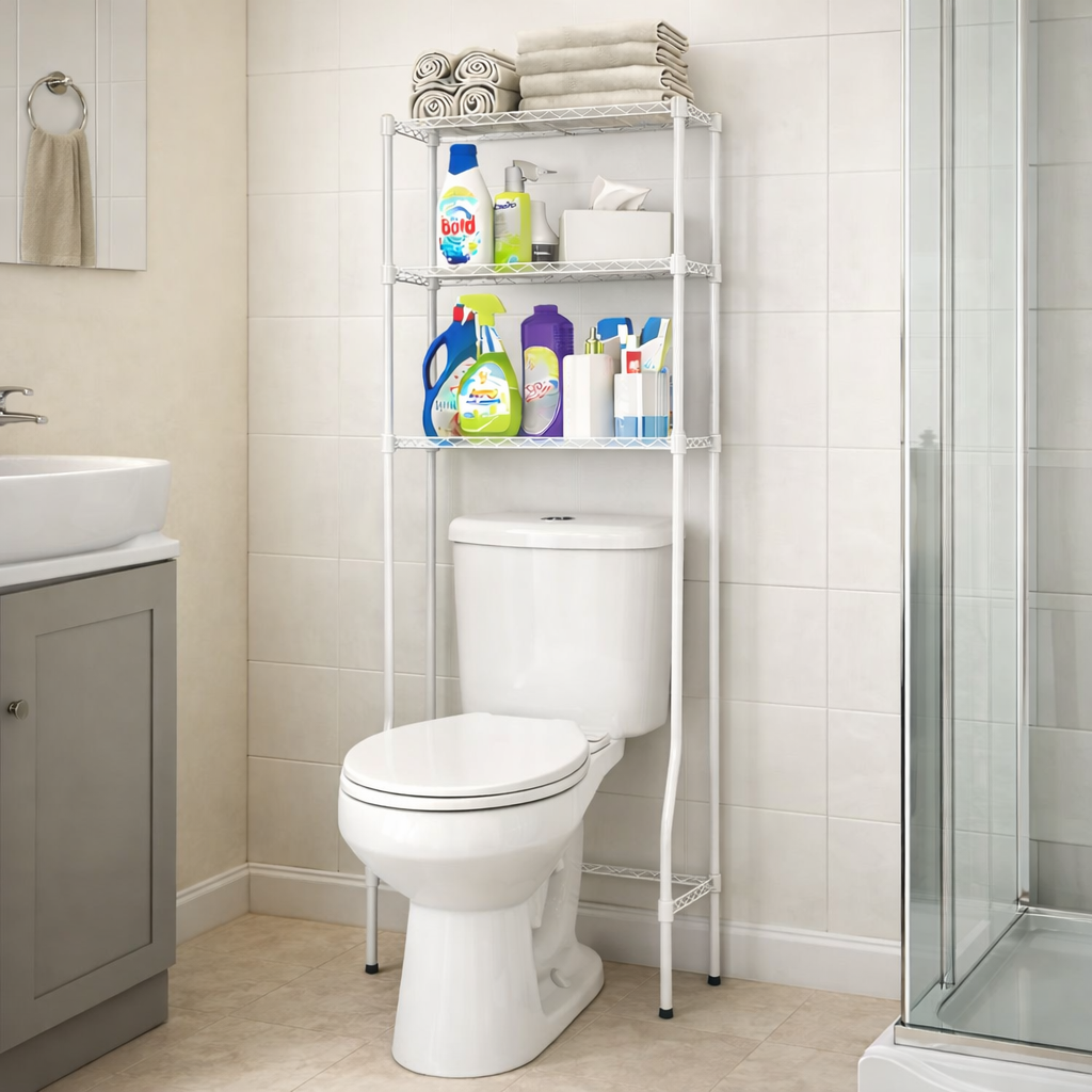 CJ-B1451 Estantería de metal para sanitario 55x35x150 cm