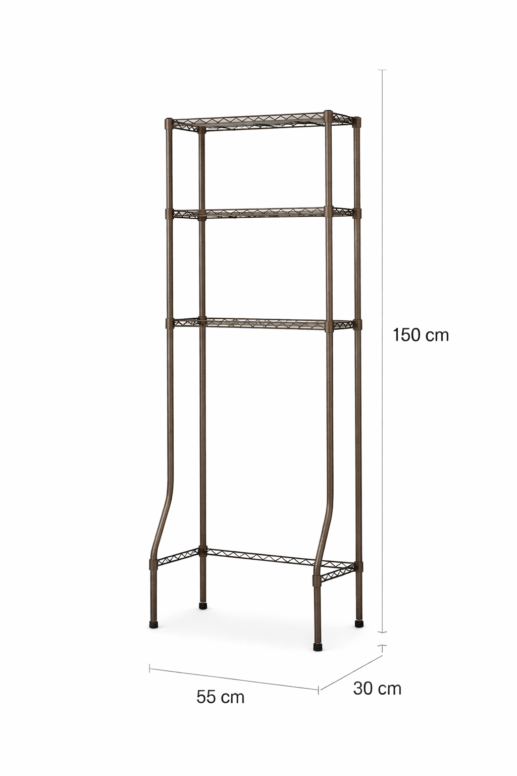 CJ-B1458 Estantería de metal para sanitario 55x30x150 cm