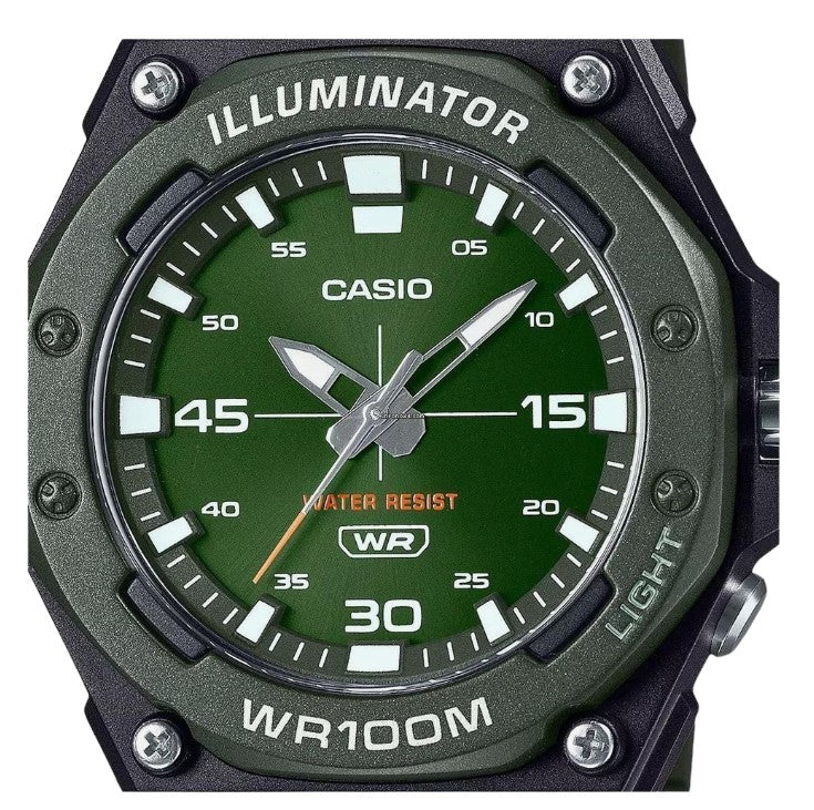 MW-620 Reloj Casio Illuminator Análogo Pulsera de Caucho para Hombre