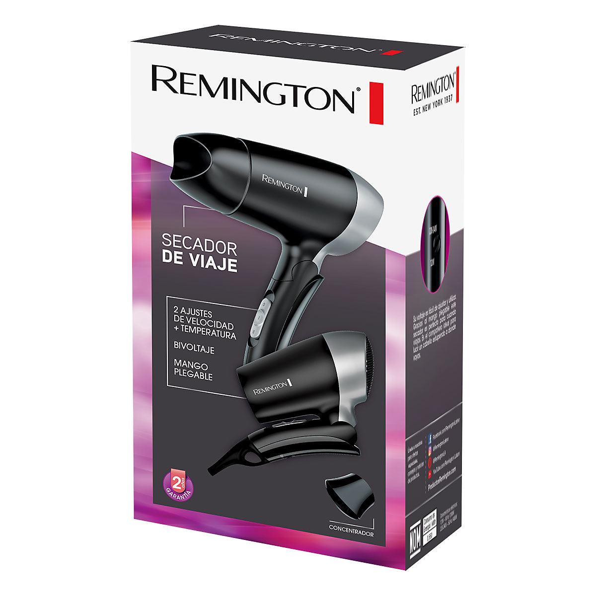 D2400 Secador de pelo para viaje Remington